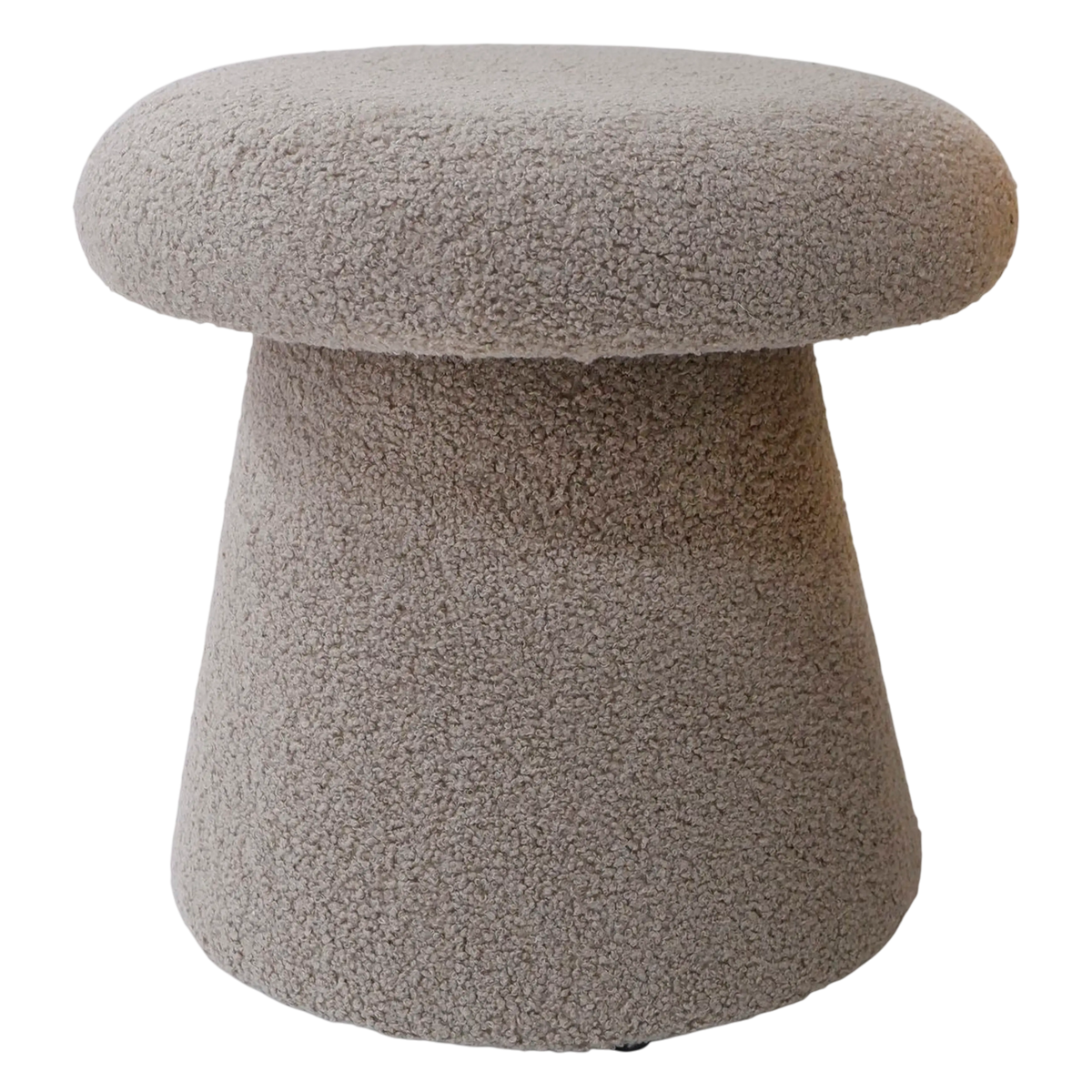 Hocker Mushroom aus Stoff – 41x41x41 cm – in Ivory & Taupe – moderner Pouf