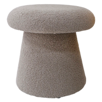 Hocker Mushroom aus Stoff – 41x41x41 cm – in Ivory & Taupe – moderner Pouf