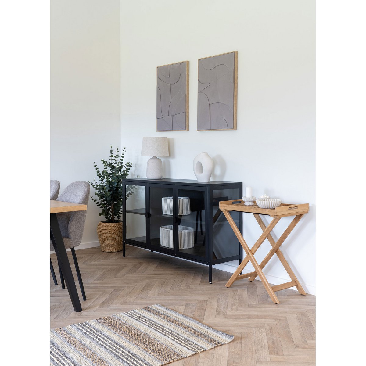 Tischlampe Croft – Elegante Keramiklampe in Steinbeige