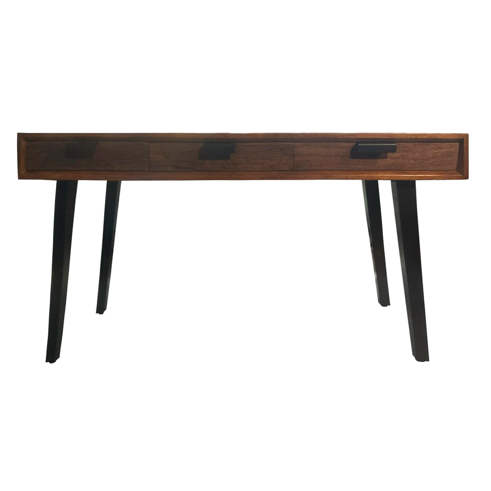 Schreibtisch aus recyceltem Massivholz – mit Schubladen – 140x55x77 cm – NUR NOCH 1 STCK
