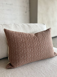 Kissenbezug Olivia — Gesteppt Braun-Ecru 60 × 40 cm