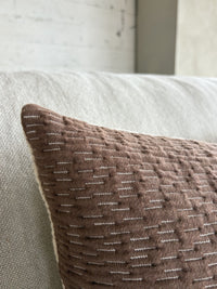 Kissenbezug Olivia — Gesteppt Braun-Ecru 60 × 40 cm