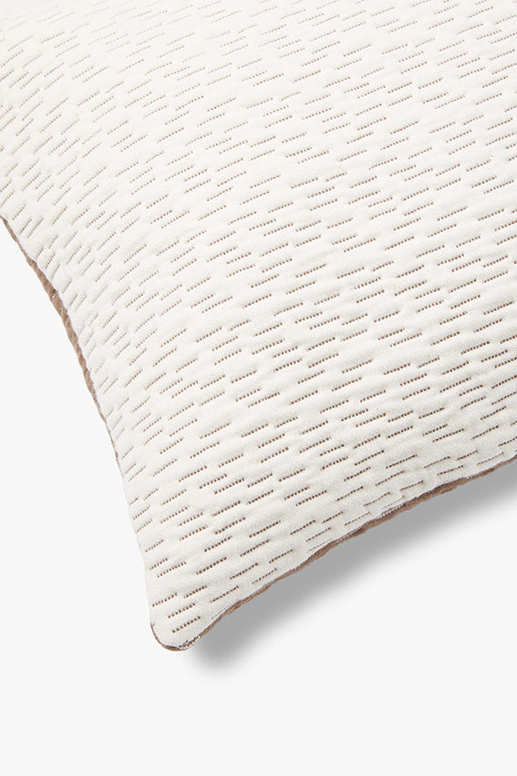 Kissenbezug Olivia — Gesteppt Braun-Ecru 60 × 40 cm