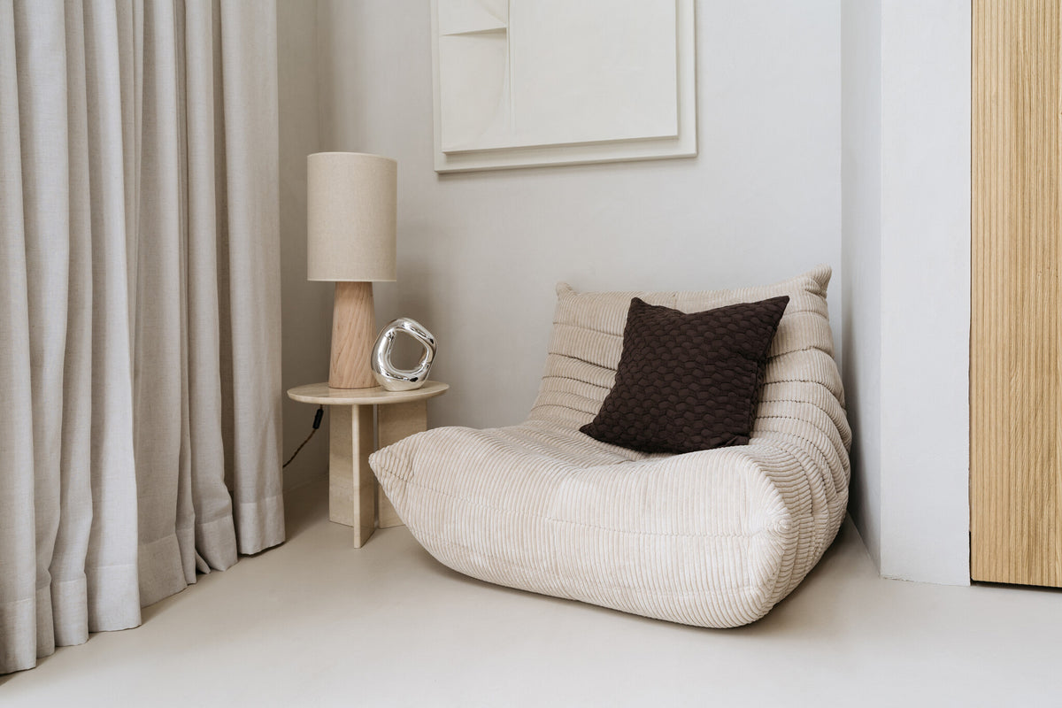 Kissenbezug Ella — Jacquard Dunkelbraun 50 × 50 cm