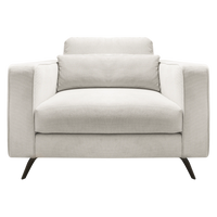 Sessel Merida aus Stoff in Beige – breite Armlehnen – B 121 cm – modern & bequem