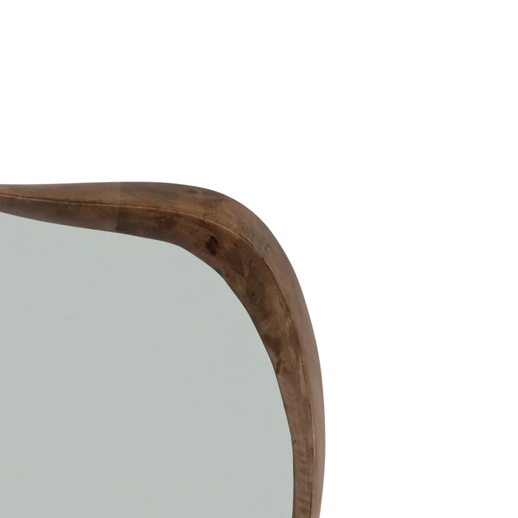 Spiegel Shizu M — Mango-Holz, organische Form