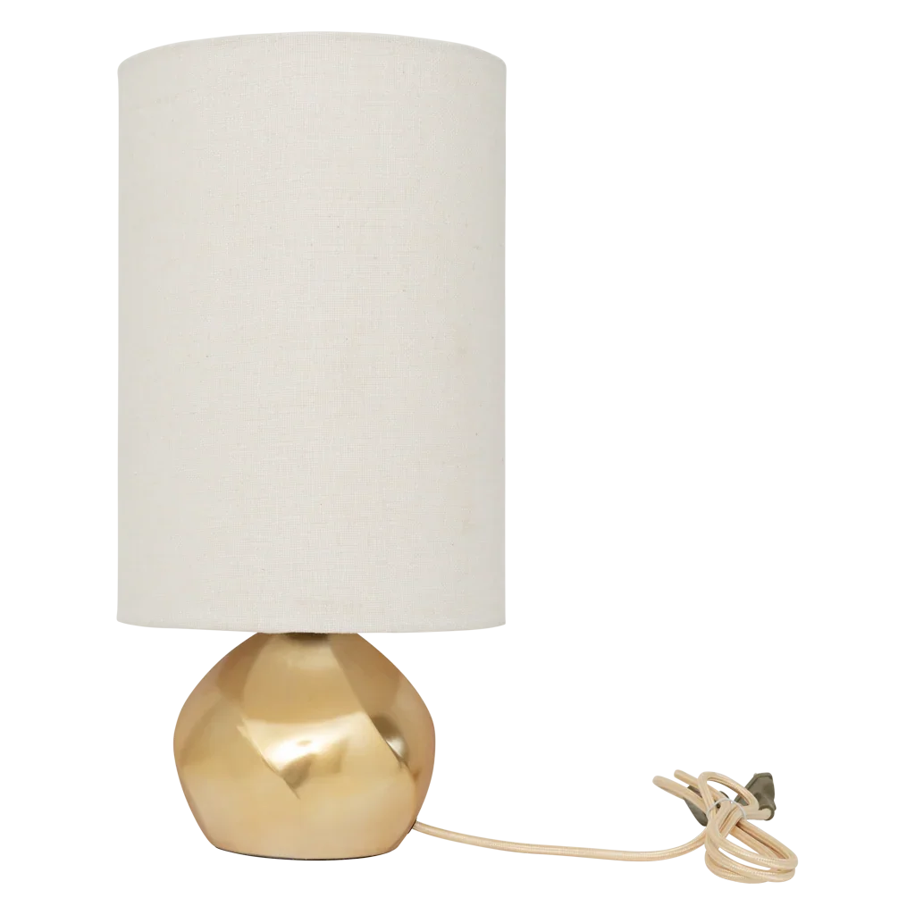 Tischlampe Suki Steingut mit goldenem Schwung — Ansicht 3