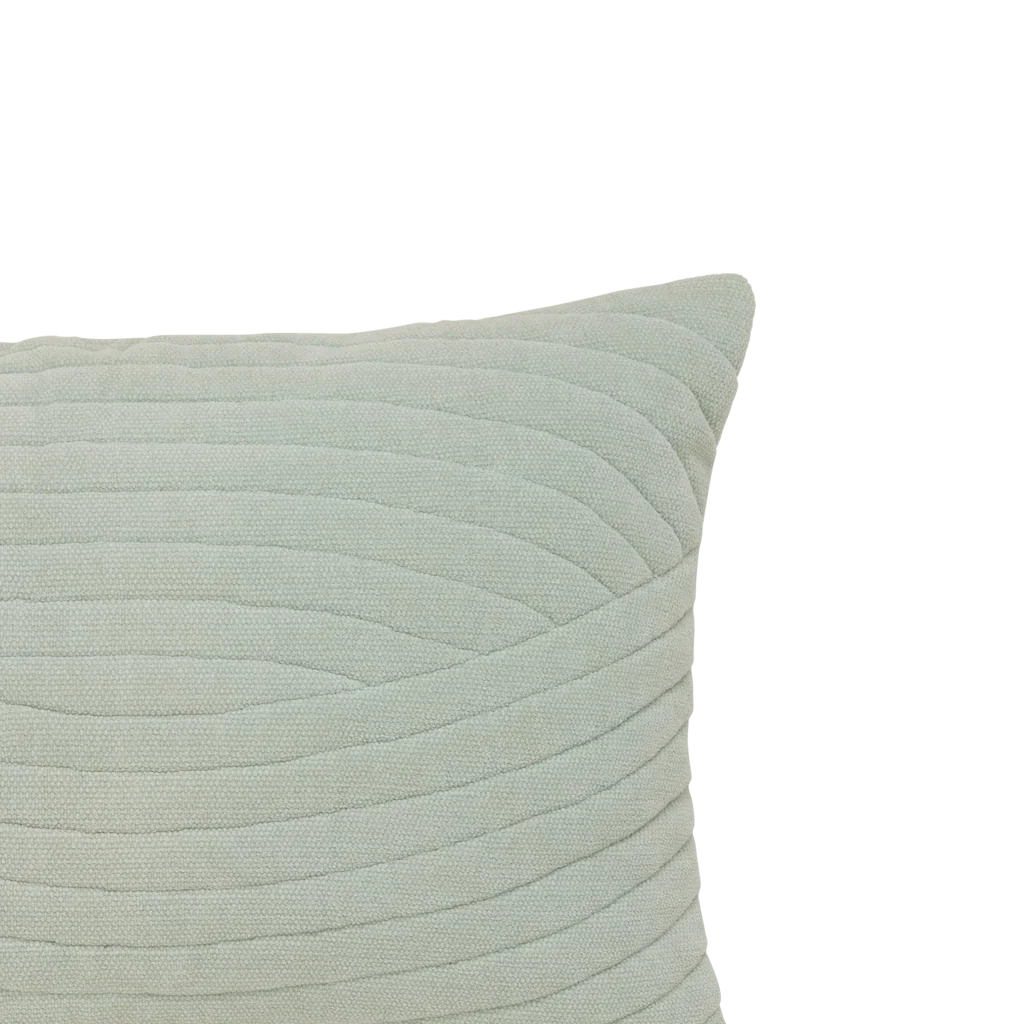 Kissen Arco Chenille — Salbeigrün