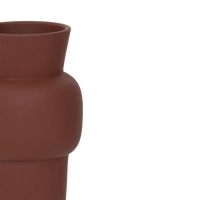 Vase Thor — Skulpturale Aluminium-Vase mit rustikaler Bronze-Optik