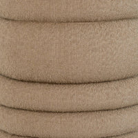 Pouf Cinco Tweed-Baumwolle — Camel, gestapelt