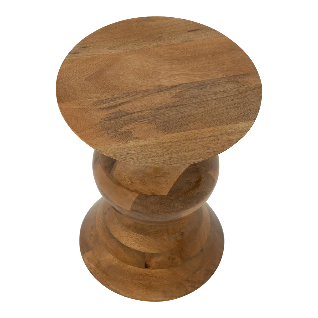 Beistelltisch Lustro — Mango-Holz Sockel-Form