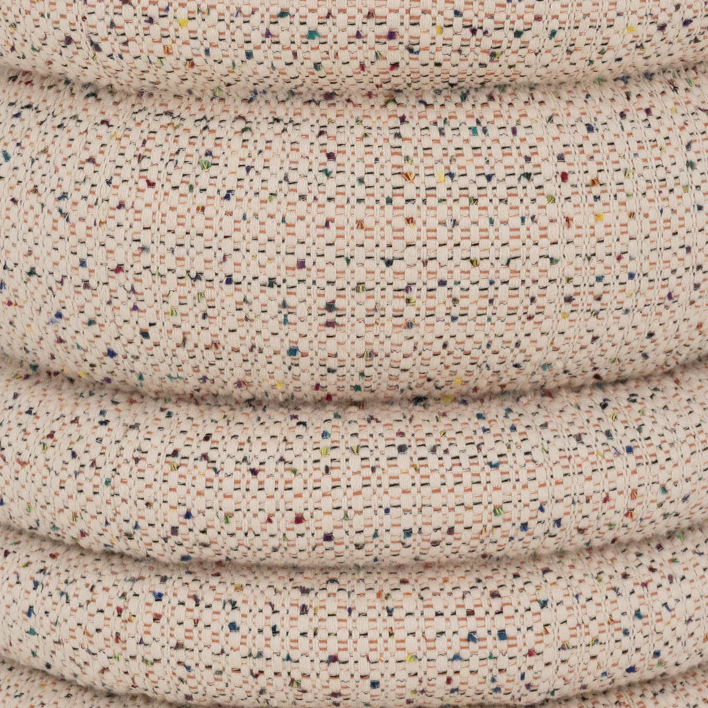 Pouf Cinco Tweed-Baumwolle — Multicolor, gestapelt