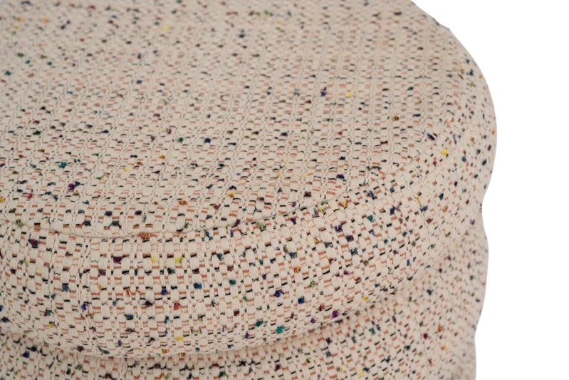Pouf Cinco Tweed-Baumwolle — Multicolor, gestapelt