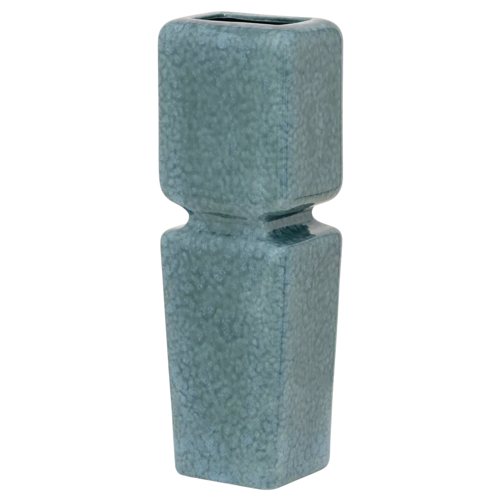 Vase Anders — Reactive Glaze Blau-Grün, handgefertigt in Portugal