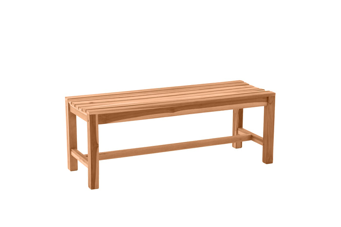 Gartenbank aus Teakholz – wetterfest & naturbelassen – 120 cm