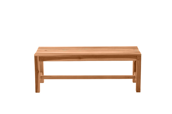 Gartenbank aus Teakholz – wetterfest & naturbelassen – 120 cm