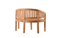 Gartenbank aus Teak in Bananenform – 120 cm – wetterfest & stabil