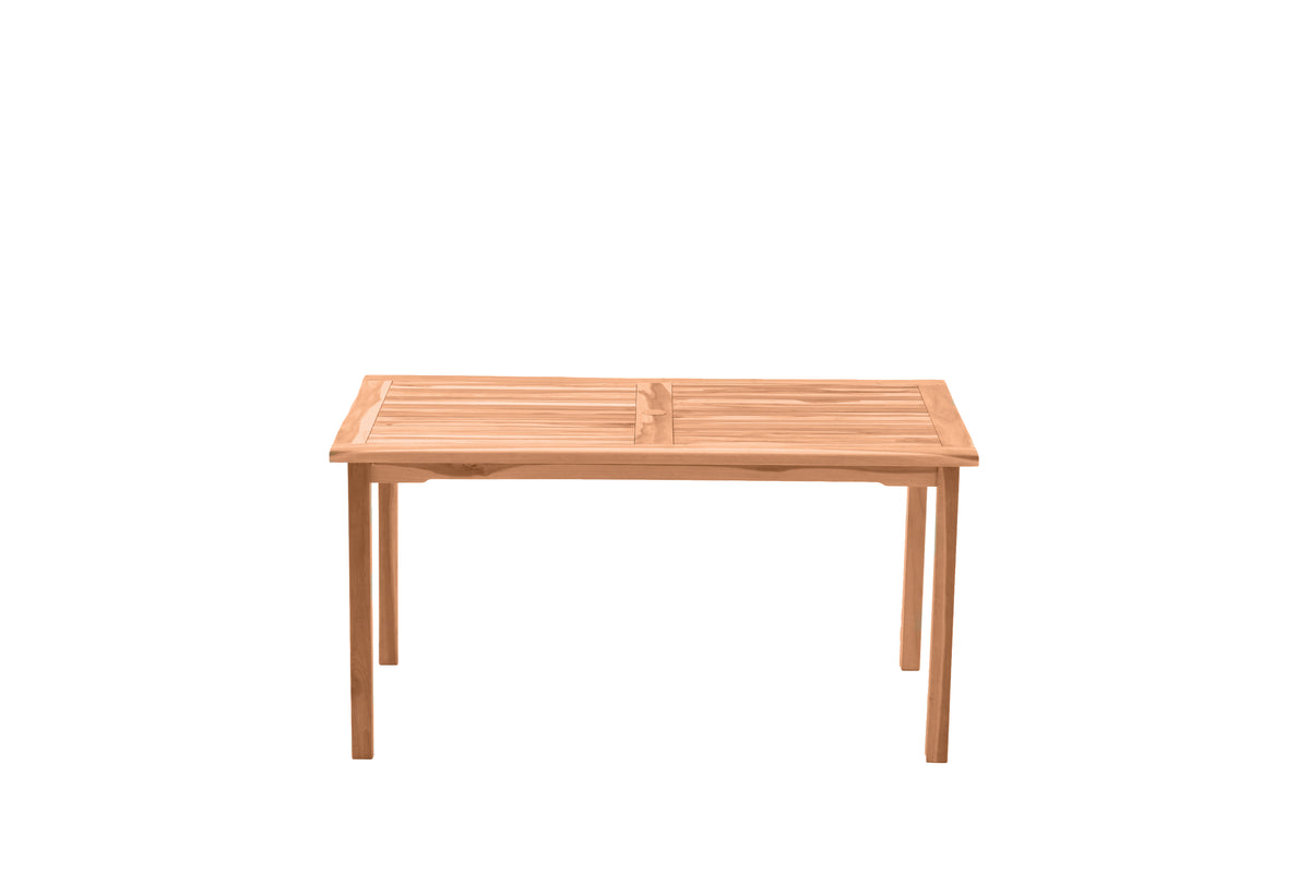Teakholz-Gartentisch – 150×90 cm – für 4–6 Personen – wetterfest & stabil