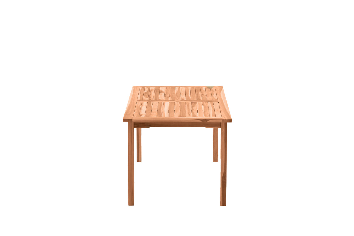 Teakholz-Gartentisch – 150×90 cm – für 4–6 Personen – wetterfest & stabil