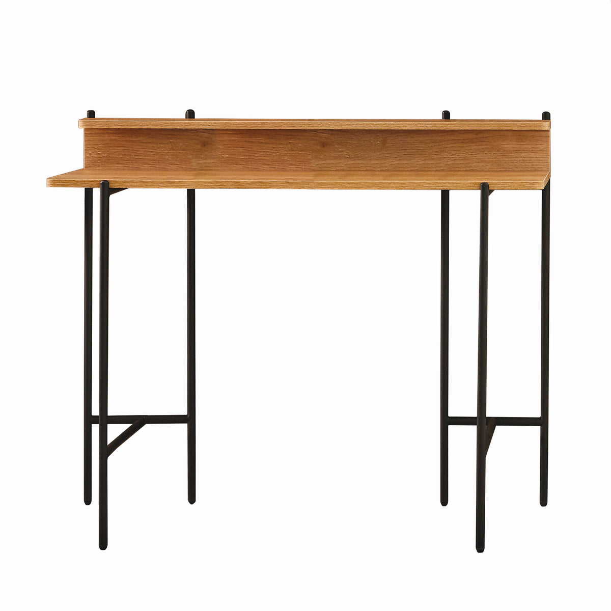 Schreibtisch mit Akazie-Dekor – Metallgestell Industrial Style – 120×46 cm