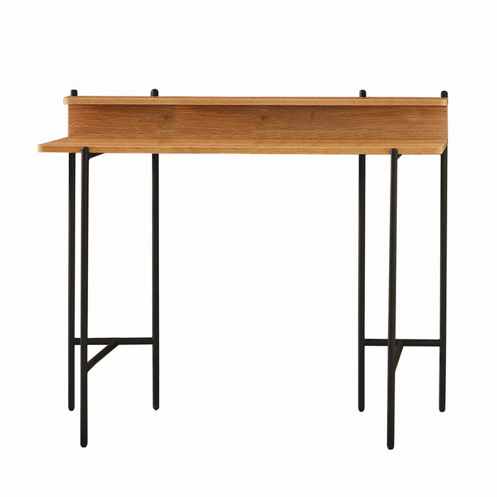 Schreibtisch mit Akazie-Dekor – Metallgestell Industrial Style – 120×46 cm