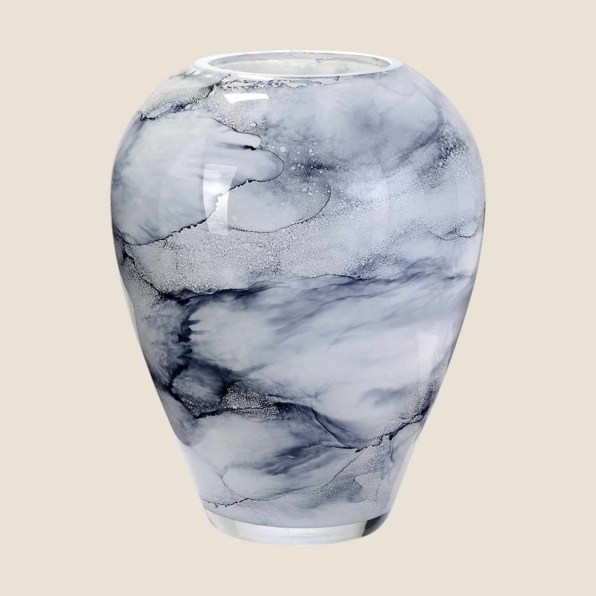 Vase Arctic — Glas Marmor 27 cm