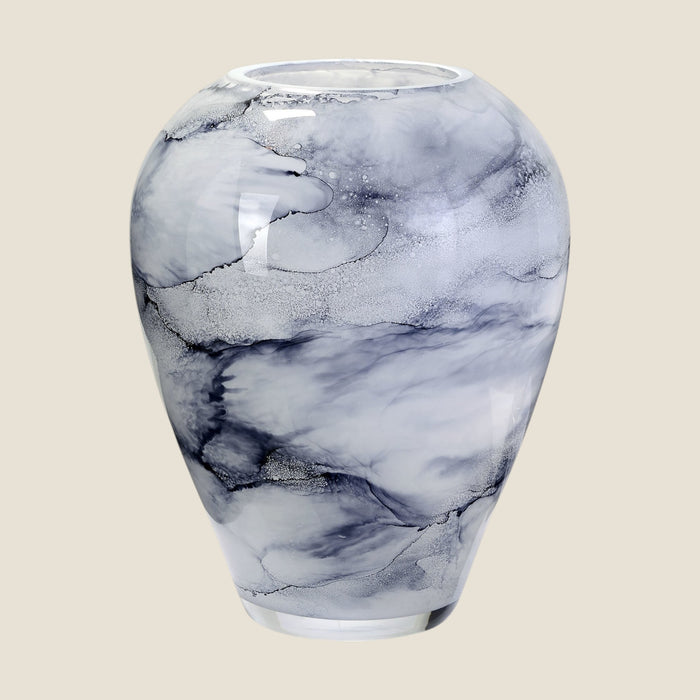 Vase Arctic — Glas Marmor 27 cm