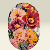 Teppich Wolle Multicolor Oval 300x400 — handgetuftetes Statement