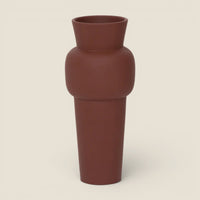 Vase Thor — Skulpturale Aluminium-Vase mit rustikaler Bronze-Optik