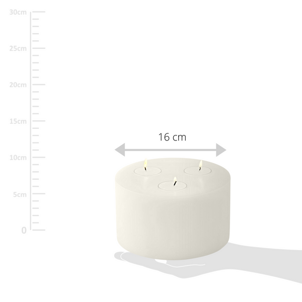 Teelichthalter Dauerkerze Cornelius für 3 Teelichter, Höhe 9 cm ø 16 cm