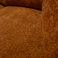 2-Sitzer Sofa aus Bouclé in Gold – weicher Bezug – 186 × 100 × 85 cm – modernes Design