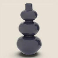 Vase Emily — Lila-Blau-Glasur, organische Form, Portugal