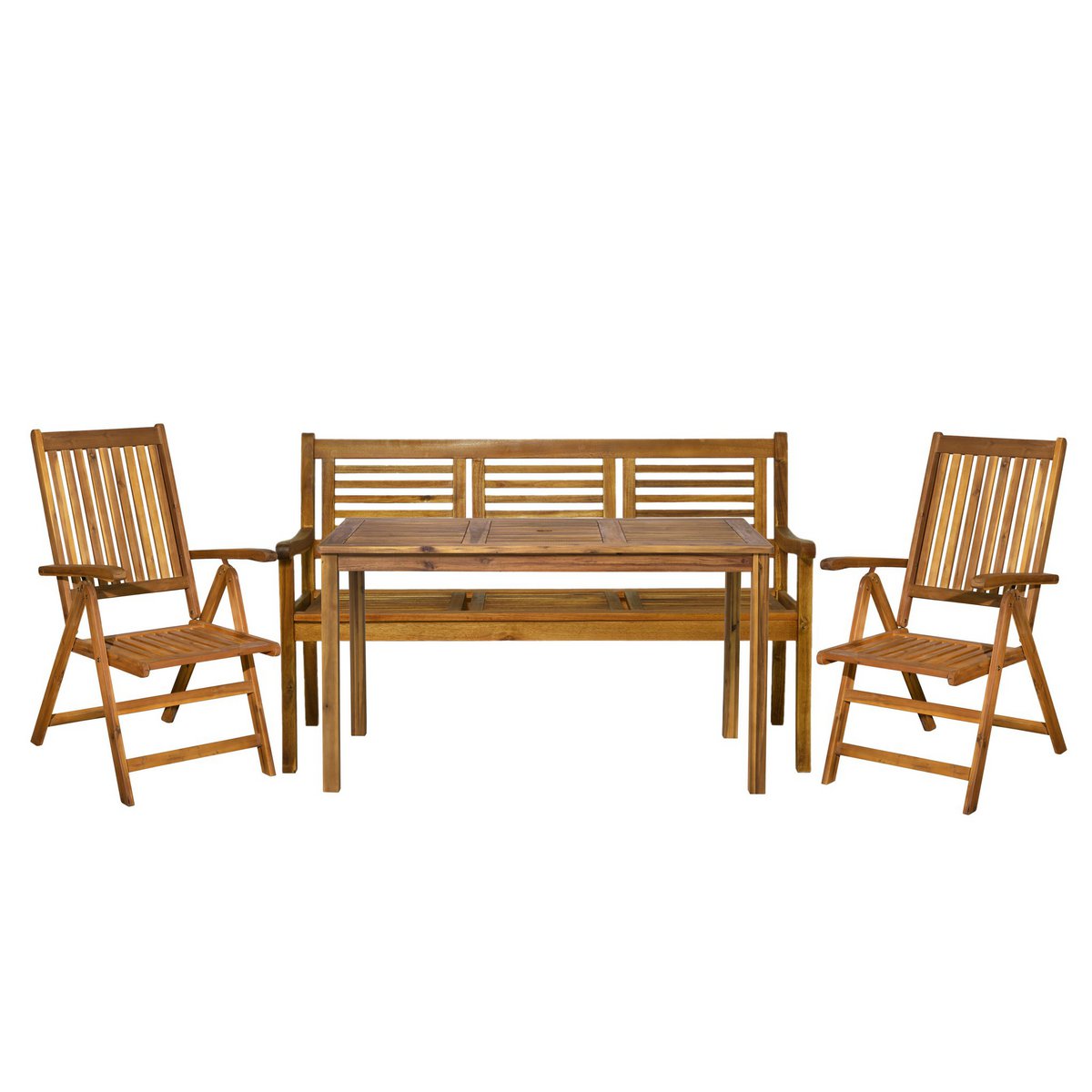 Gartensitzgruppe Acacia Four – Stilvolle Outdoor-Möbel aus Akazienholz