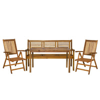 Gartensitzgruppe Acacia Four – Stilvolle Outdoor-Möbel aus Akazienholz