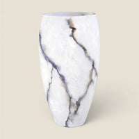 Vase Ice — mattes Glas Marmor 38 cm