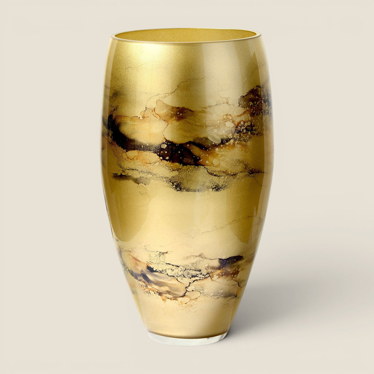 Vase Gold Marmor — Glas 38 cm