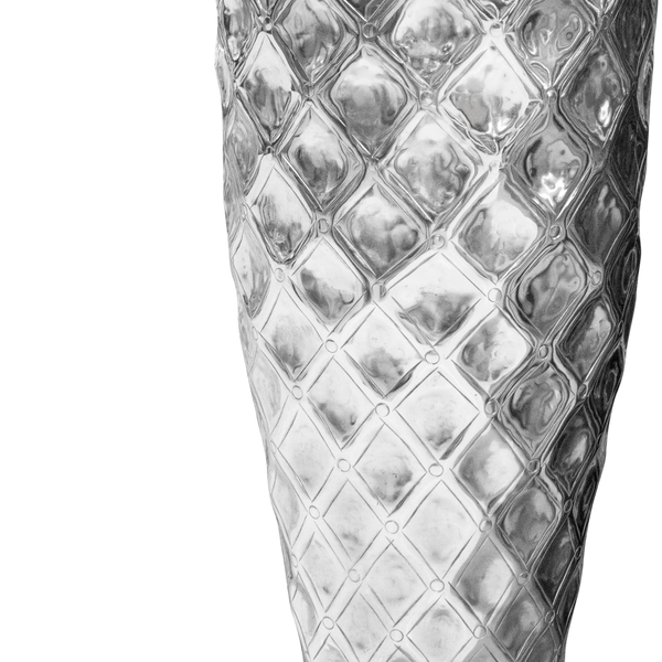 Vase aus rohem Aluminium in Silber – schlanke Form – 40x40x148 cm – modern & elegant
