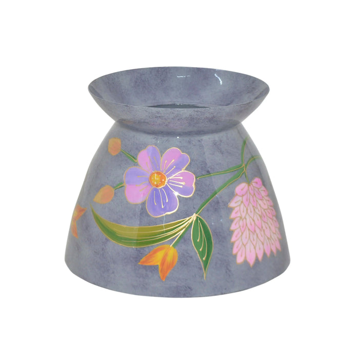 Vase aus handbemaltem Emaille in Soft Purple – dekorativ – 24x24x19 cm – elegantes Design