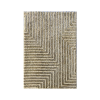Moderner Teppich in Greige – 3D Linienmuster – 160x230 cm – pflegeleicht & weich