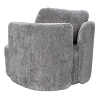 Drehbarer Lounge-Sessel aus Stoff – Grau Steinoptik – 89 x 85 cm – modern & gemütlich