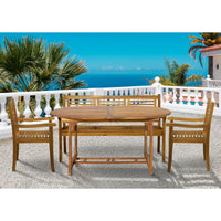 Gartensitzgruppe Acacia Extend – 4-teilige Outdoor-Möbel aus Akazienholz