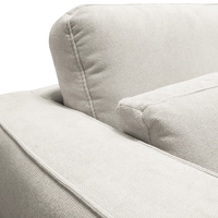 Sessel Merida aus Stoff in Beige – breite Armlehnen – B 121 cm – modern & bequem