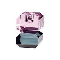 Kerzenhalter Kristallglas — Rosa-Rauchgrau