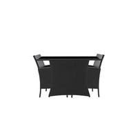 Lounge-Set Riviera Noir – Polyrattan mit Glasplatte, Eleganz für Außenbereiche