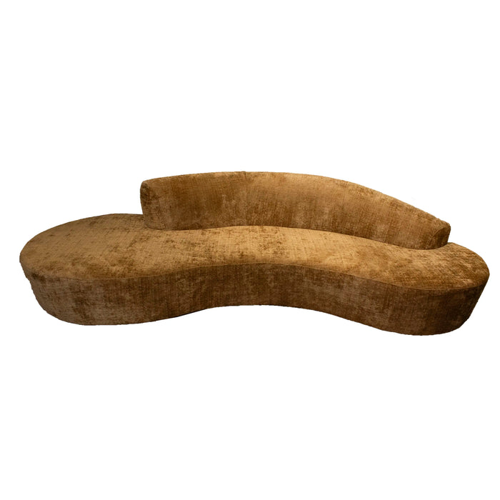4-Sitzer Sofa VERONA in Gold aus Stoff – 300x126x70 cm – organische Form – Design Highlight