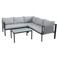 Lounge-Set Urban Comfort – Modernes Ecksofa mit Couchtisch für stilvolle Outdoor-Momente