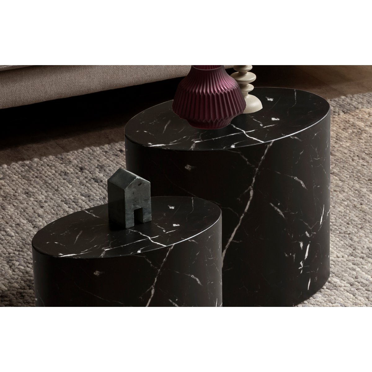 Couchtisch Marble Duo black