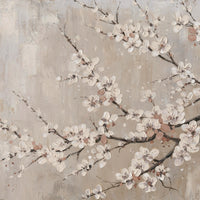 Handpainting Blossom Natural mit Rahmen – 90x120 cm