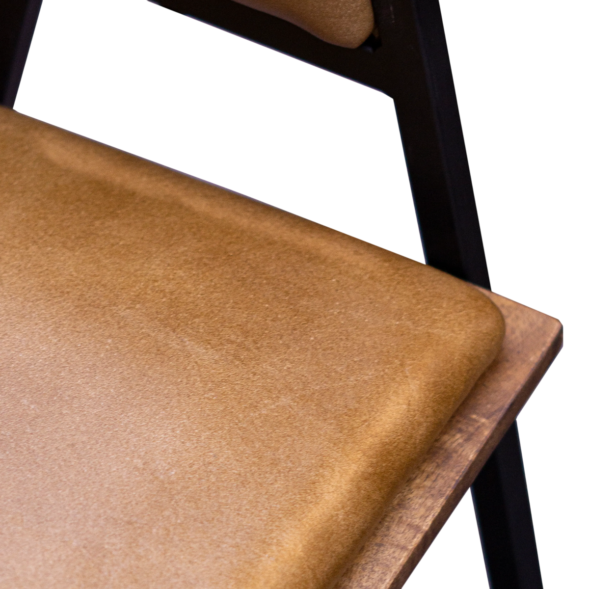 Esszimmerstuhl aus Leder – Cognacbraun – B 52 cm – Minimalistisch & elegant im Industrial-Stil