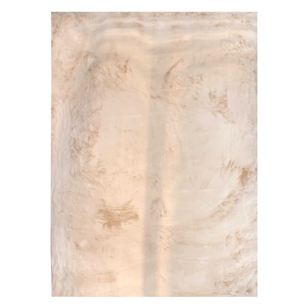 Hochflor Teppich aus Rabbit-Faux-Fur – wolkenartige Struktur – Beige – 160x230 cm – extra weich
